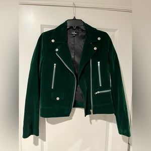 Green velvet LULUS jacket